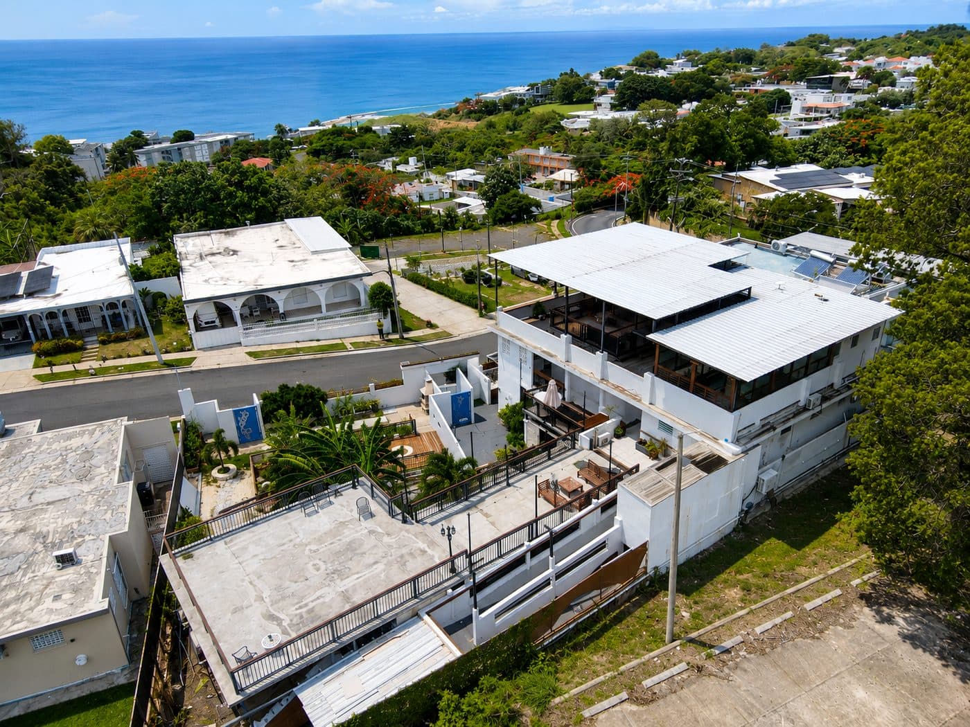 Aerial over Aguadilla's coast